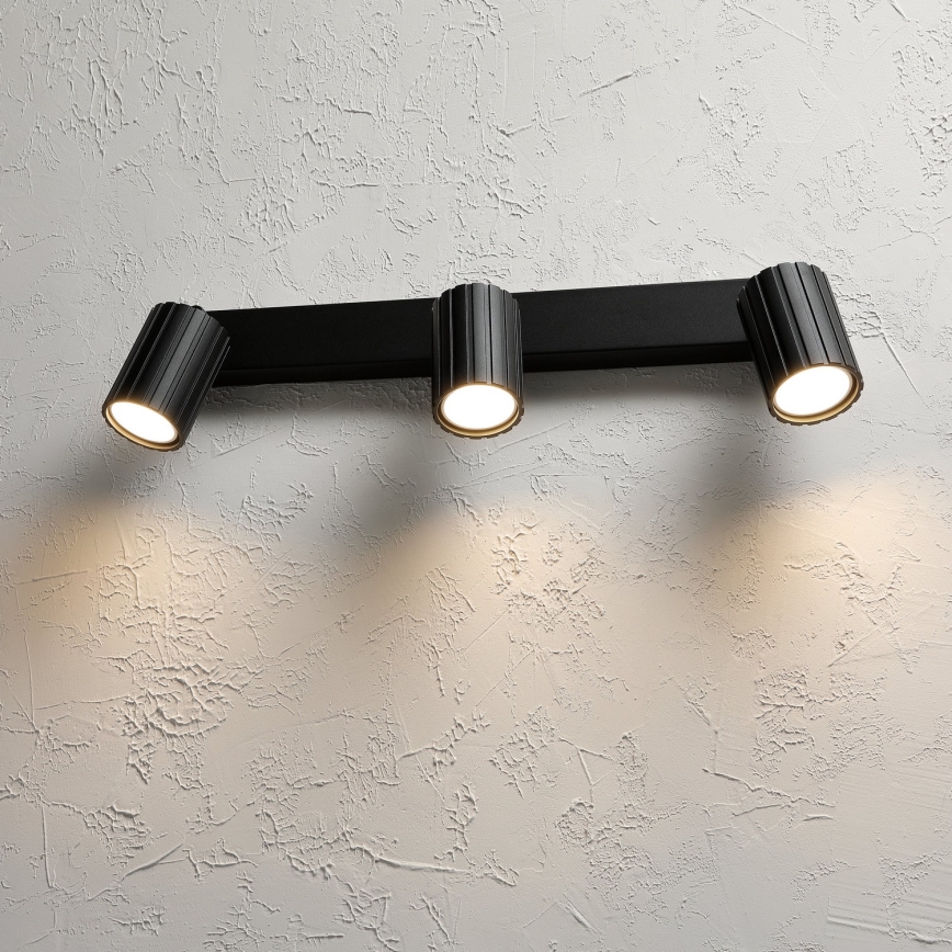 Brilagi - Virziena gaismeklis CRISPINA 3xGU10/10W/230V melns