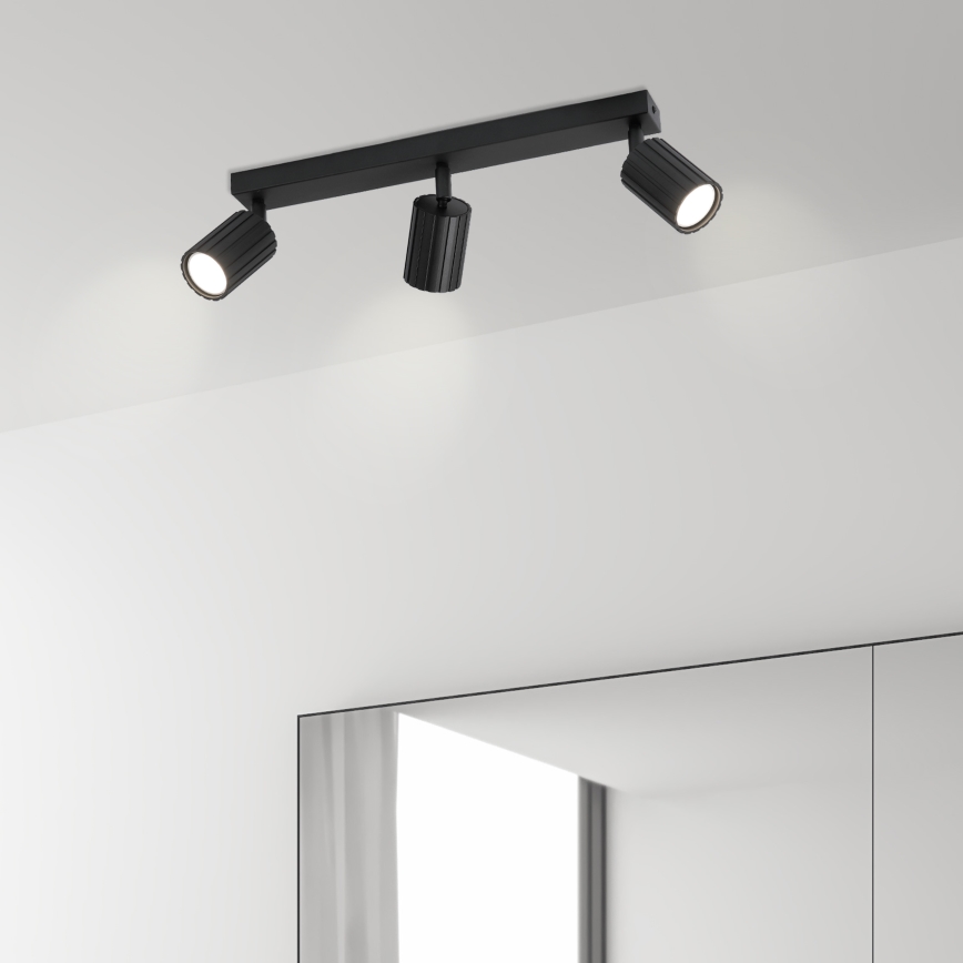 Brilagi - Virziena gaismeklis CRISPINA 3xGU10/10W/230V melns