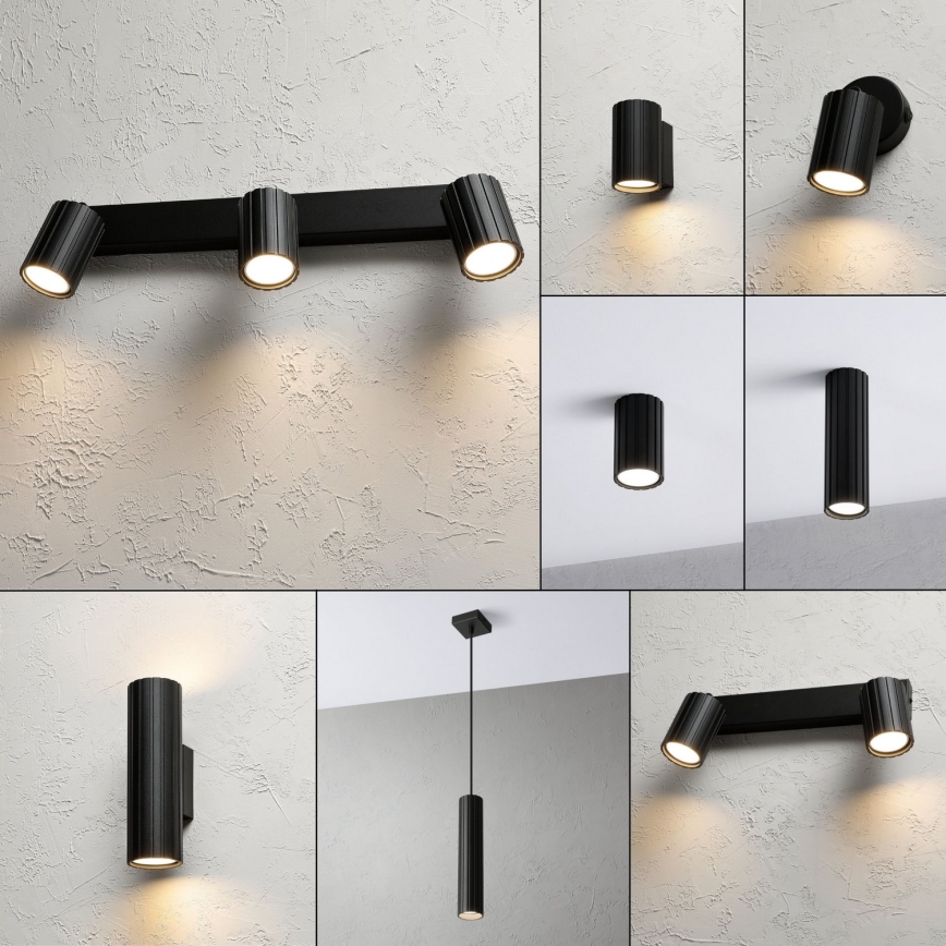 Brilagi - Virziena gaismeklis CRISPINA 3xGU10/10W/230V melns