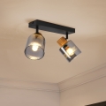 BRILAGI - Virziena gaismeklis HYGGE 2xE14/15W/230V melns/dūmains