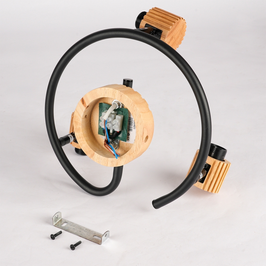 Brilagi - virziena gaismeklis HYGGE 3xE14/15W/230V koka/dūmaina