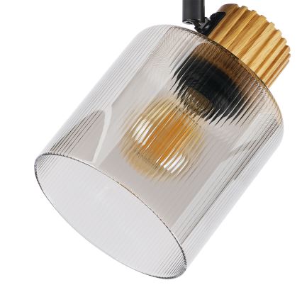 Brilagi - Virziena gaismeklis HYGGE 3xE14/15W/230V melns/dūmakains