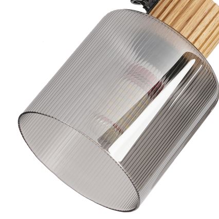 Brilagi - Virziena gaismeklis HYGGE 4xE14/15W/230V koka/dūmakaina