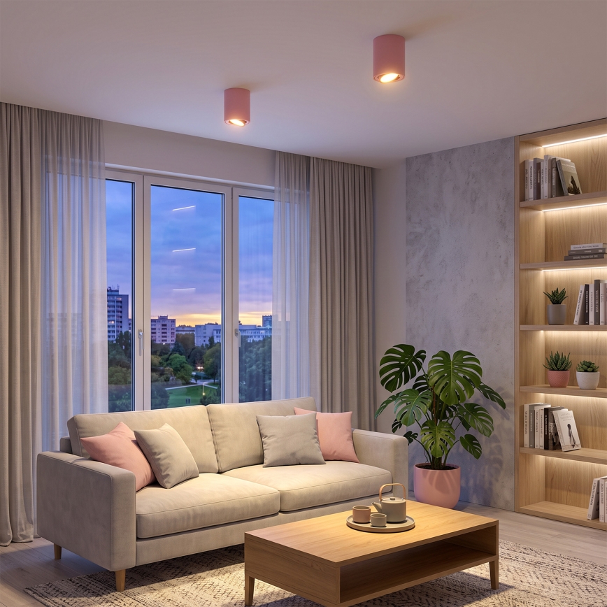 BRILAGI - Virziena gaismeklis MIA 1xGU10/30W/230V 100x80 mm rozā