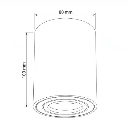 BRILAGI - Virziena gaismeklis MIA 1xGU10/30W/230V 100x80 mm rozā