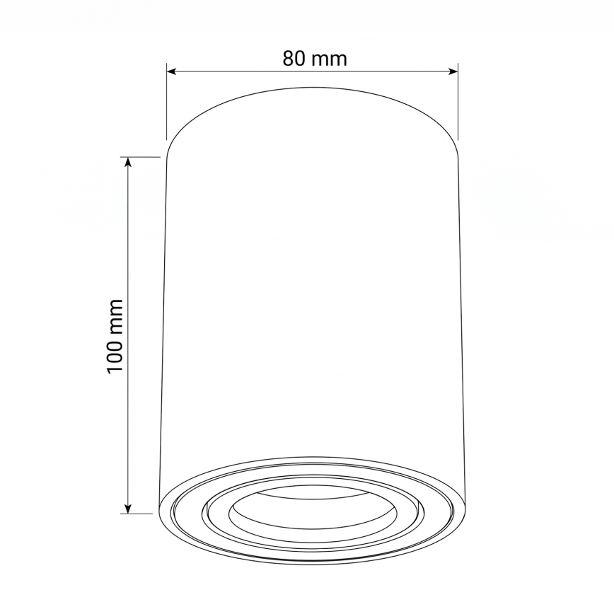 BRILAGI - Virziena gaismeklis MIA 1xGU10/30W/230V 100x80 mm rozā