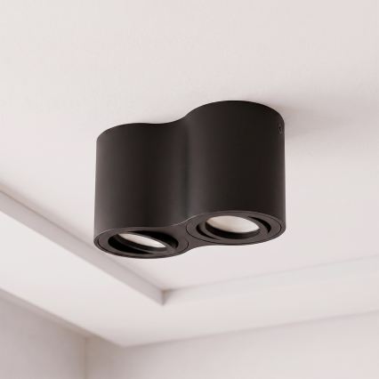BRILAGI - Virziena gaismeklis MIA DOUBLE 2xGU10/30W/230V melns