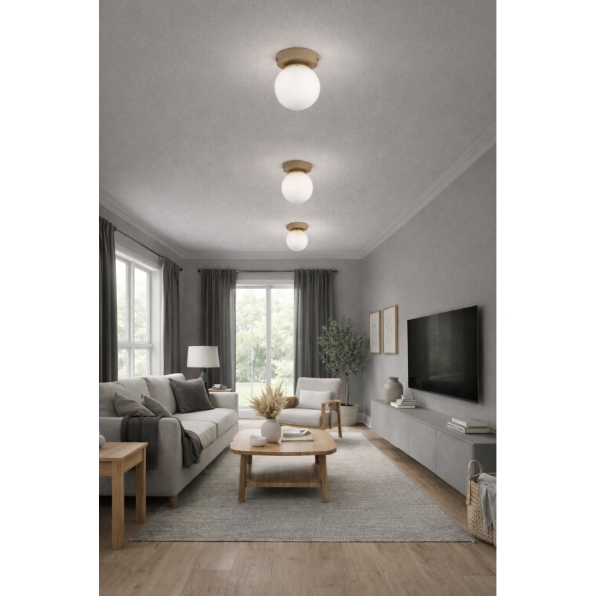 Brilagi - virziena gaismeklis MILO ECRU 1xE27/60W/230V bēšs/zelts
