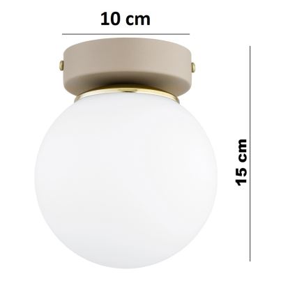 Brilagi - virziena gaismeklis MILO ECRU 1xE27/60W/230V bēšs/zelts