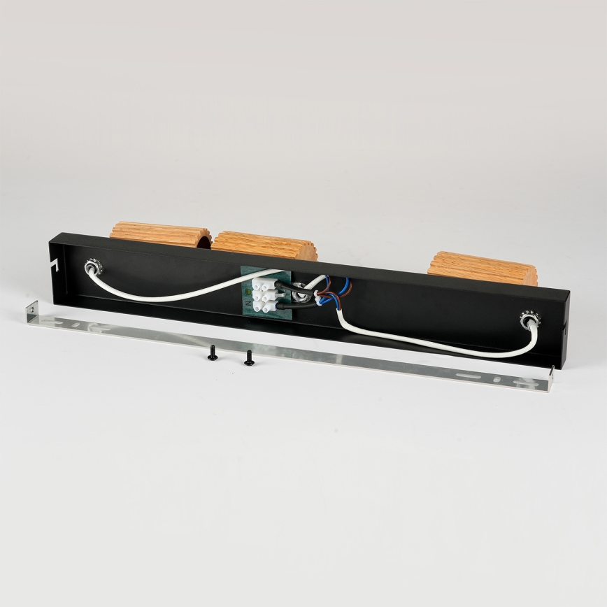 Brilagi - virziena gaismeklis MODERN WOOD 3xGU10/8W/230V koka/melns