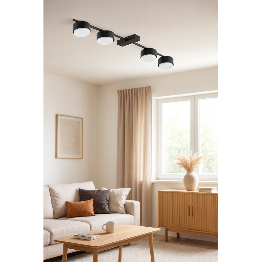 Brilagi - Virziena gaismeklis MONO 4xGX53/12W/230V melns