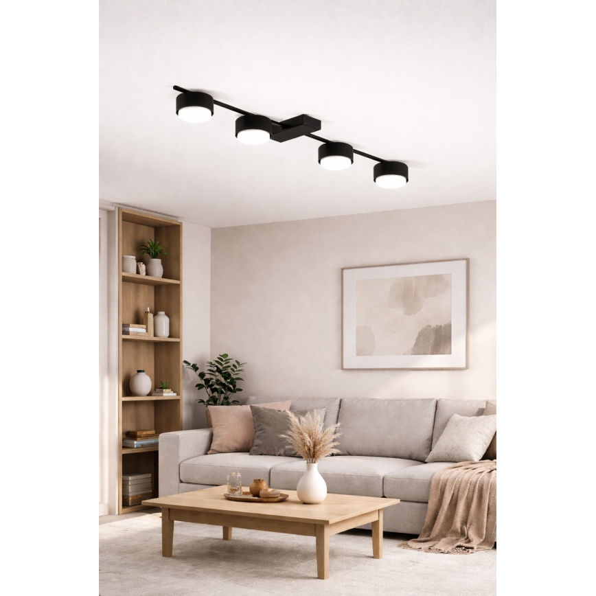 Brilagi - Virziena gaismeklis MONO 4xGX53/12W/230V melns