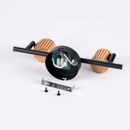 Brilagi - virziena gaismeklis ODENSE 2xE14/10W/230V koka/melns