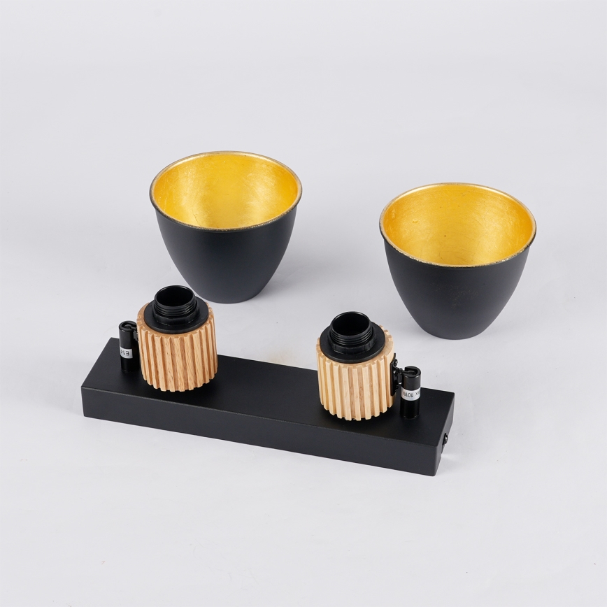 Brilagi - Virziena gaismeklis ODENSE 2xE14/10W/230V koks/melns