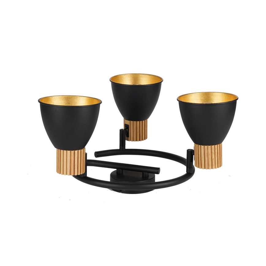 Brilagi - Virziena gaismeklis ODENSE 3xE14/10W/230V kaučuka koks/melns