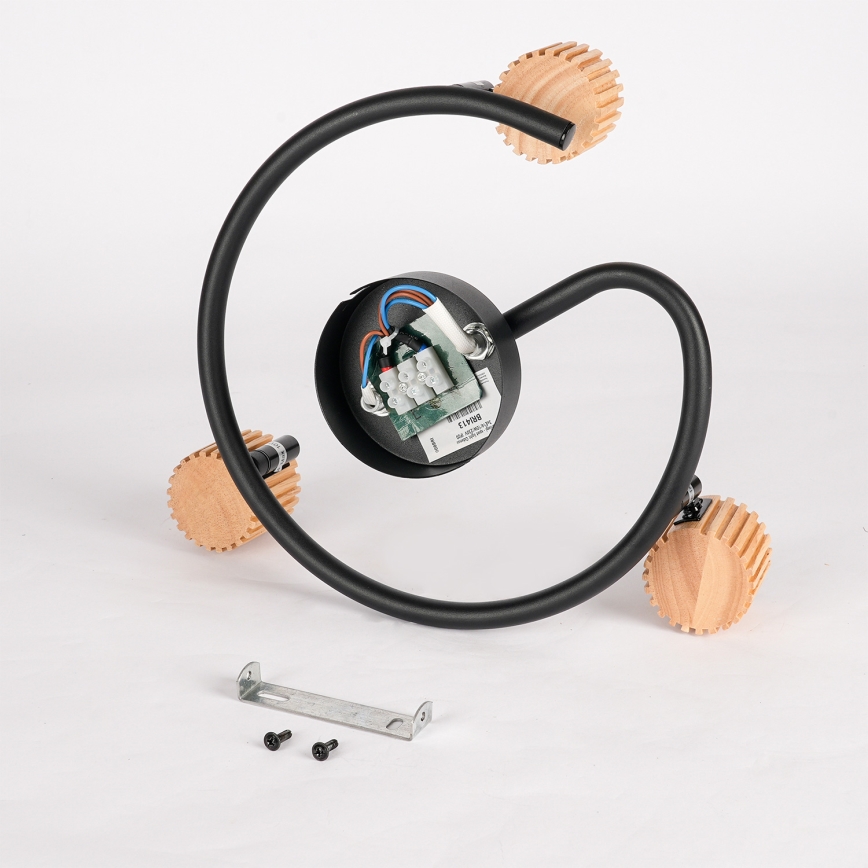 Brilagi - Virziena gaismeklis ODENSE 3xE14/10W/230V koks/melns