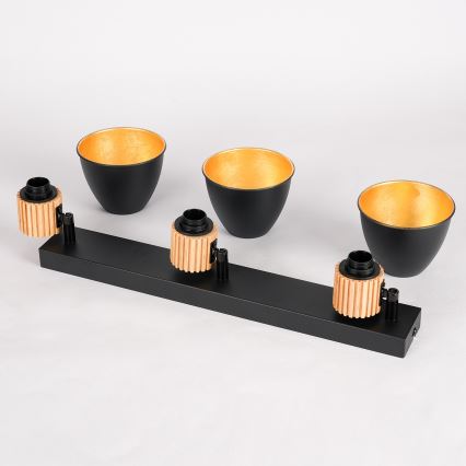 Brilagi - Virziena gaismeklis ODENSE 3xE14/10W/230V koks/melns