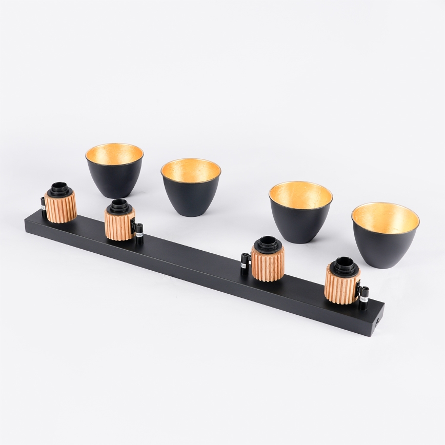 Brilagi - Virziena gaismeklis ODENSE 4xE14/10W/230V kaučuka koks/melns