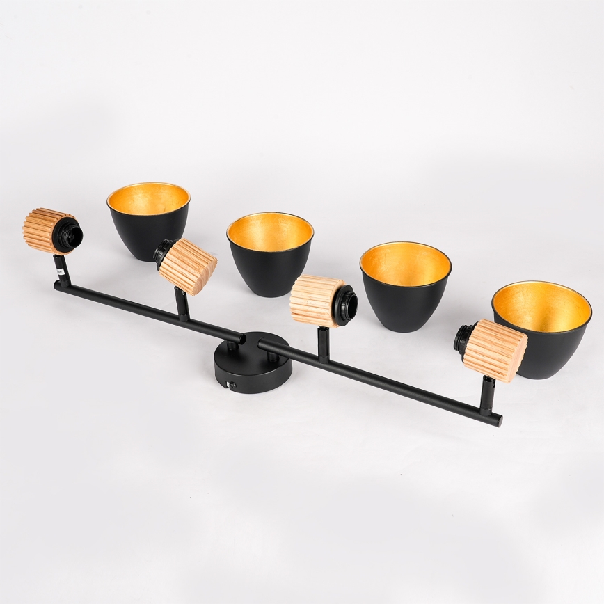 Brilagi - virziena gaismeklis ODENSE 4xE14/10W/230V koka/melns