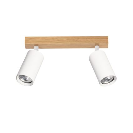 Brilagi - virziena gaismeklis SELE 2xGU10/30W/230V balts/ozolkoka dekors