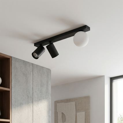 Brilagi - Virziena gaismeklis SELE BALL 2xGU10/30W/230V + 1xG9/10W melns