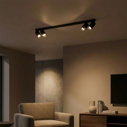Brilagi - Virziena gaismeklis SELE LONG 4xGU10/30W/230V melns