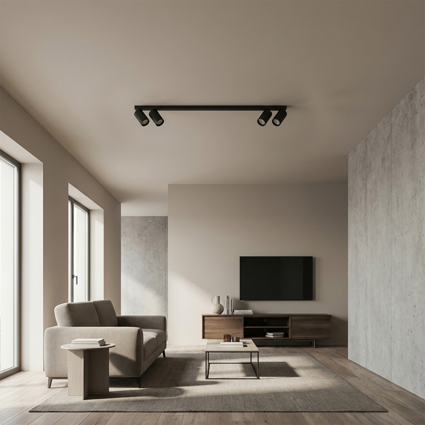 Brilagi - Virziena gaismeklis SELE LONG 4xGU10/30W/230V melns
