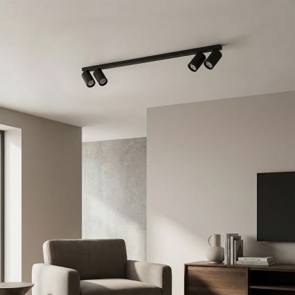 Brilagi - Virziena gaismeklis SELE LONG 4xGU10/30W/230V melns