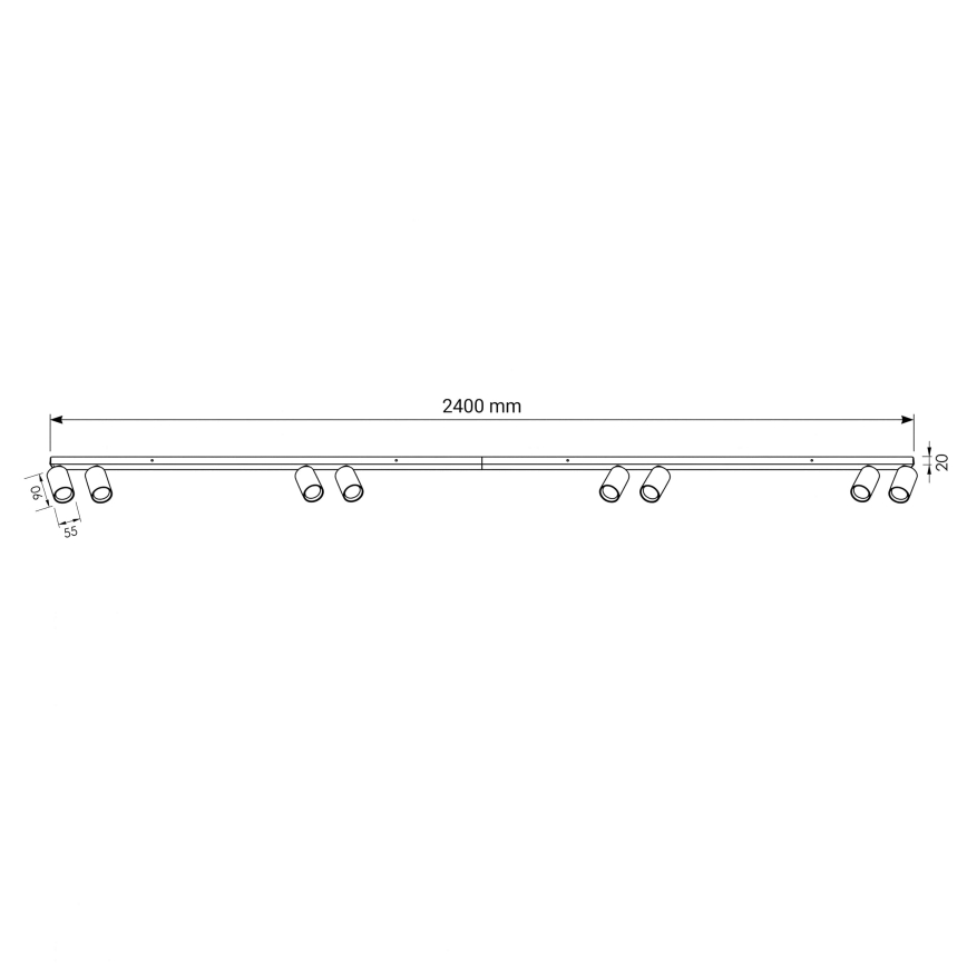 BRILAGI - Virziena gaismeklis SELE LONG 8xGU10/30W/230V bēšs