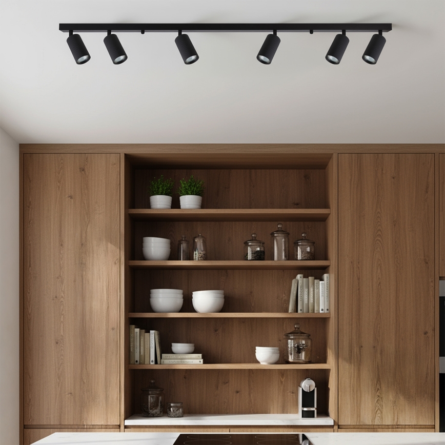 Brilagi - Virziena gaismeklis SELE MODERN 6xGU10/30W/230V melns