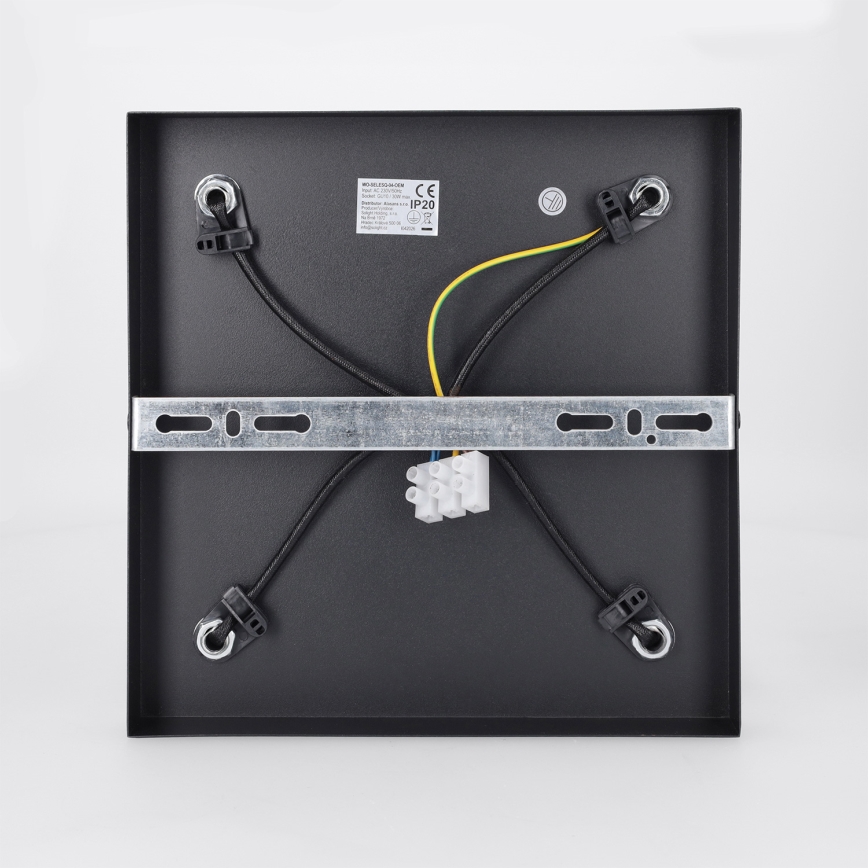 BRILAGI - Virziena gaismeklis SELE SQUARE 4xGU10/30W/230V melns/zelts