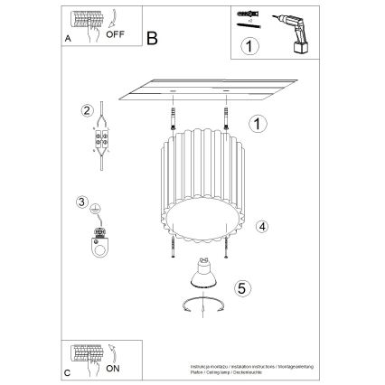 Brilagi - Virziena gaismeklis SFERA 1xGU10/10W/230V Ø 10 cm rozā