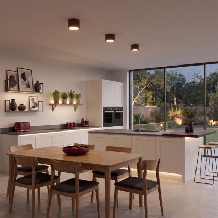 BRILAGI - Virziena gaismeklis SMOOTH 1xGX53/15W/230V 60x82 mm burgundijas sarkans