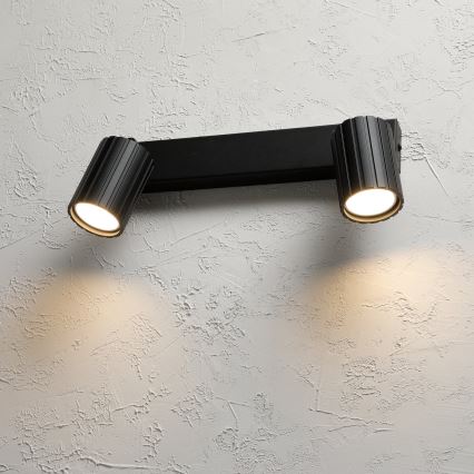 Brilagi - Virziena griestu gaismeklis CRISPINA 2xGU10/10W/230V melns