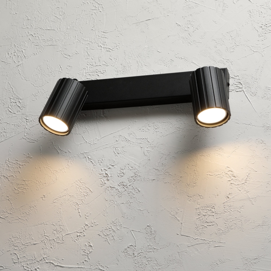 Brilagi - Virziena griestu gaismeklis CRISPINA 2xGU10/10W/230V melns