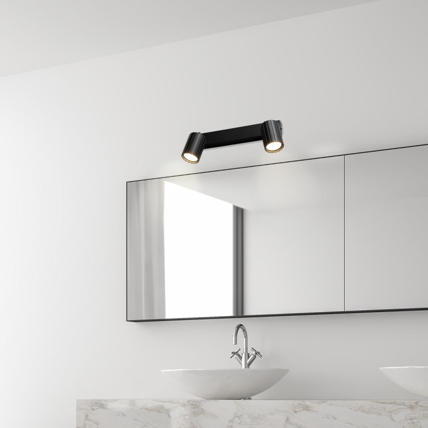 Brilagi - Virziena griestu gaismeklis CRISPINA 2xGU10/10W/230V melns