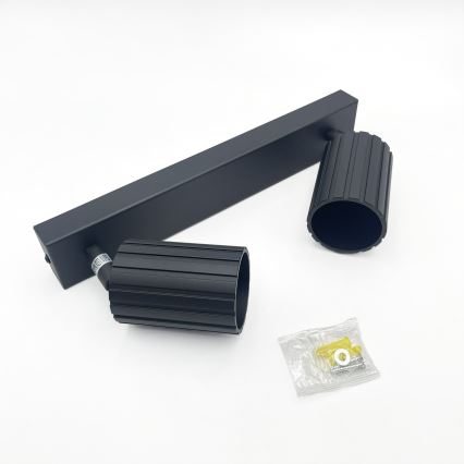 Brilagi - Virziena griestu gaismeklis CRISPINA 2xGU10/10W/230V melns