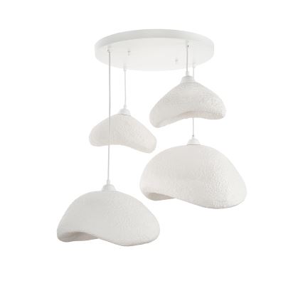 Brilagi – WABI SABI pakaramā lampa uz vada, 4xE27/40W/230V, Ø 90 cm, balta