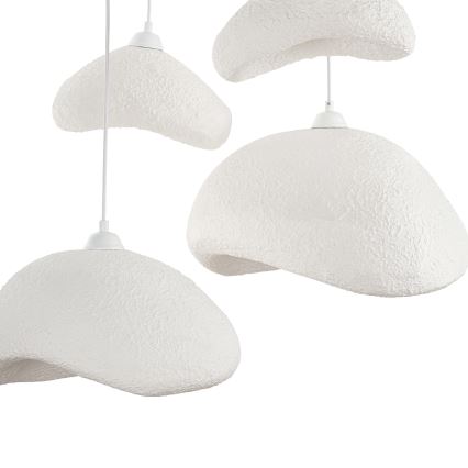 Brilagi – WABI SABI pakaramā lampa uz vada, 4xE27/40W/230V, Ø 90 cm, balta