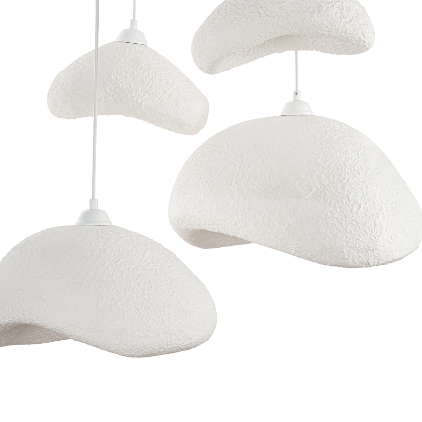 Brilagi – WABI SABI pakaramā lampa uz vada, 4xE27/40W/230V, Ø 90 cm, balta