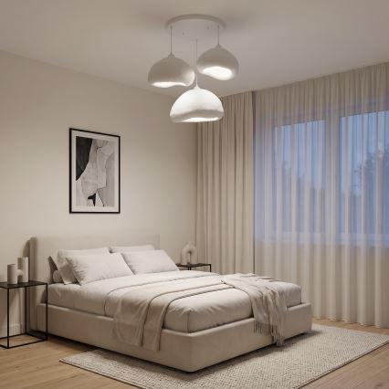 Brilagi - WABI SABI piekaramā lustra uz troses 3xE27/40W/230V Ø 82 cm balta