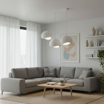 Brilagi - WABI SABI piekaramā lustra uz vada 3xE27/40W/230V, balta