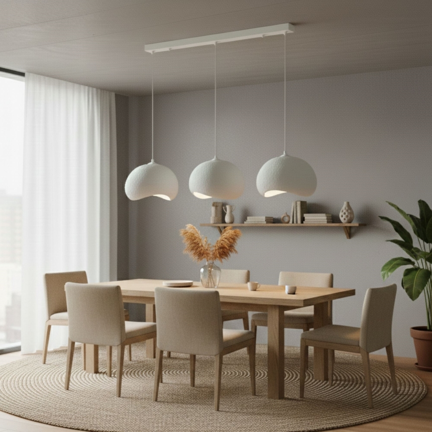 Brilagi - WABI SABI piekaramā lustra uz vada 3xE27/40W/230V, balta