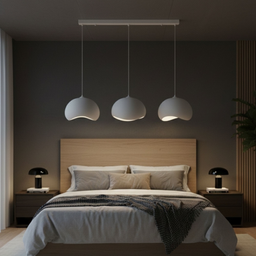 Brilagi - WABI SABI piekaramā lustra uz vada 3xE27/40W/230V, balta