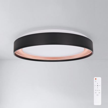 Brilagi - LED dimmējams griestu gaismeklis WALDO LED/48W/230V 3000–6500K Ø 40 cm melns/zelta + tālvadības pults
