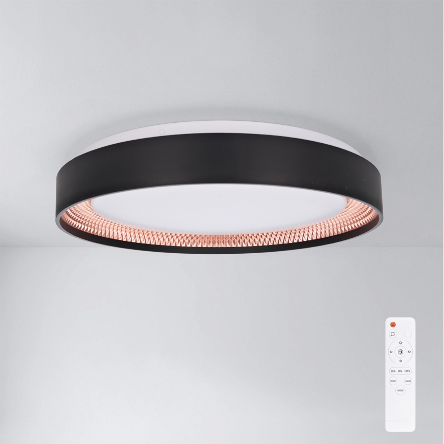 Brilagi - LED dimmējams griestu gaismeklis WALDO LED/48W/230V 3000–6500K Ø 40 cm melns/zelta + tālvadības pults