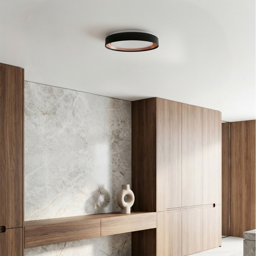 Brilagi - LED dimmējams griestu gaismeklis WALDO LED/48W/230V 3000–6500K Ø 40 cm melns/zelta + tālvadības pults