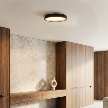 Brilagi - LED dimmējams griestu gaismeklis WALDO LED/48W/230V 3000–6500K Ø 40 cm melns/zelta + tālvadības pults