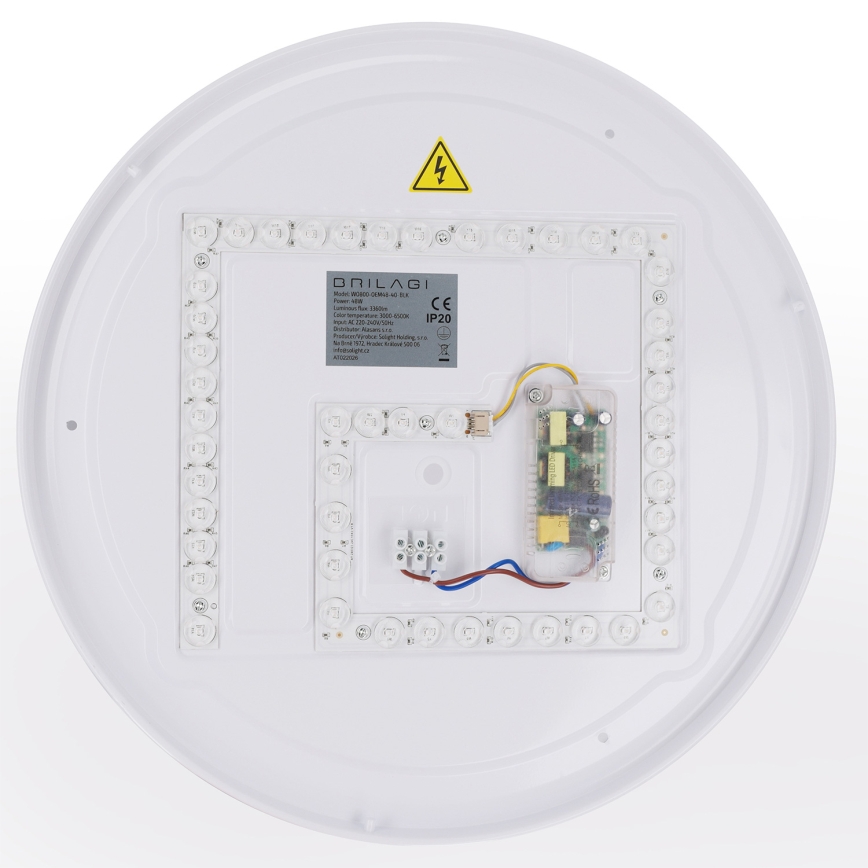 Brilagi - LED dimmējams griestu gaismeklis WALDO LED/48W/230V 3000–6500K Ø 40 cm melns/zelta + tālvadības pults