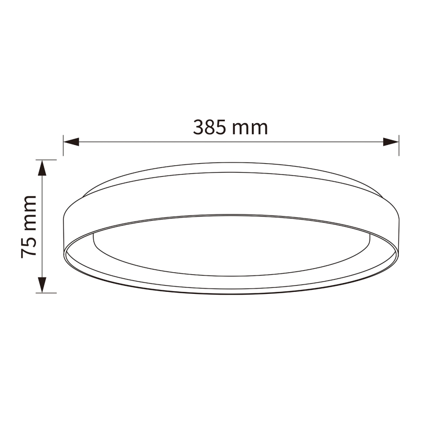 Brilagi - LED dimmējams griestu gaismeklis WALDO LED/48W/230V 3000–6500K Ø 40 cm melns/zelta + tālvadības pults